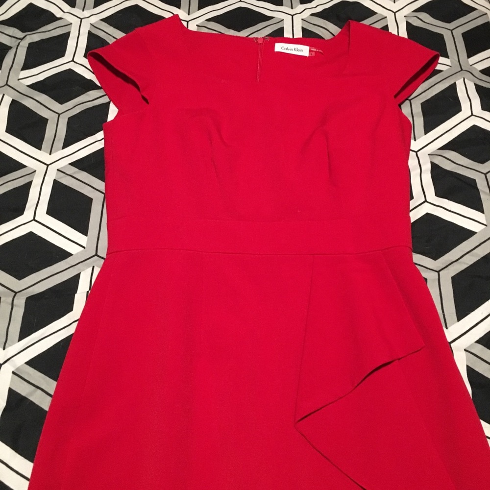 FREE SHIPPING Cap Sleeve CK Dress with Ruffle